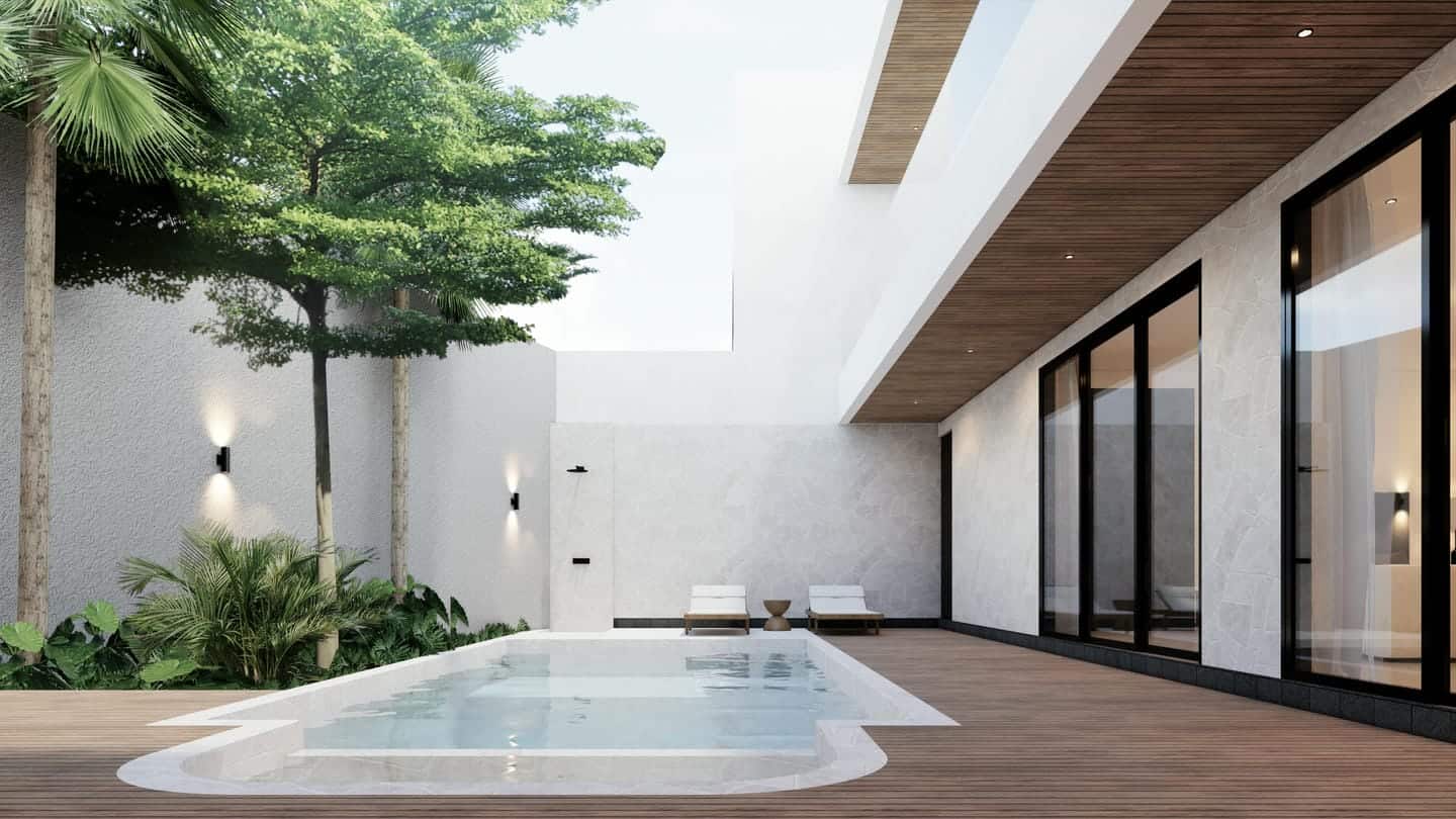 MODERN TROPICAL 3 BEDROOM VILLA FOR SALE LEASEHOLD IN CANGGU BE-1954 